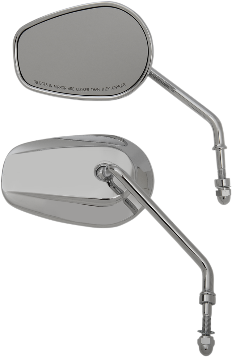 DRAG SPECIALTIES Replacement Mirrors - Long Stem - Chrome M60-6386C - PartsOutlet.com.au
