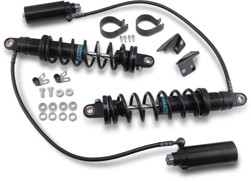LEGEND SUSPENSION REVO ARC Remote Reservoir Shocks - Heavy Duty - Black - 14" - FL '99-'08 - 1310-1881