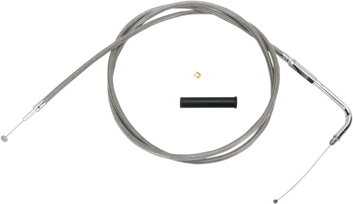 DRAG SPECIALTIES Throttle Cable - 58" - Harley-Davidson 1996-2022 - Braided 5332158B