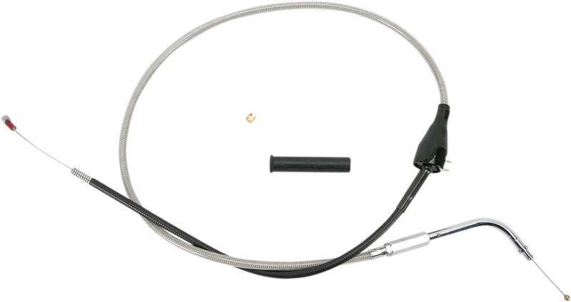 DRAG SPECIALTIES Idle Cable - Cruise - 38" - Braided - FL '02-'07 - 5343100B