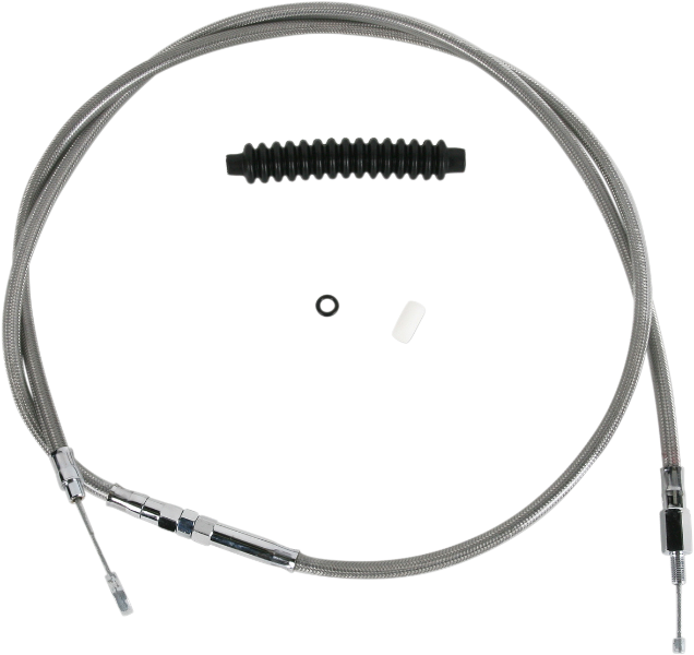 DRAG SPECIALTIES Clutch Cable - Braided - 72-11/16" - Harley-Davidson '86-'13 - 5321004HE