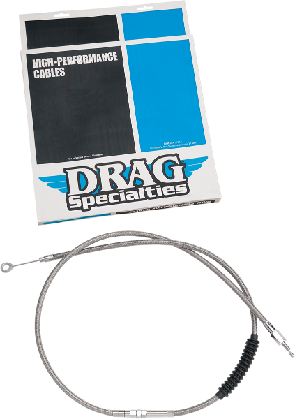 DRAG SPECIALTIES Clutch Cable - Braided - Harley-Davidson 1989-2006 - 62-11/16" 5321200HE