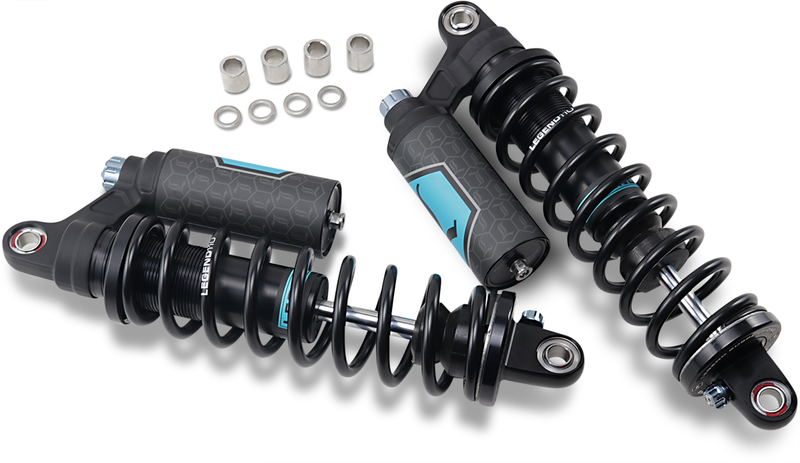 LEGEND SUSPENSION REVO ARC Piggyback Shocks - Standard - Black - 13" - '04+ Sportster - 1310-1894