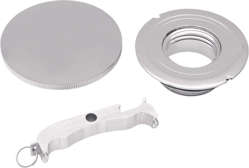DRAG SPECIALTIES Left-Hand Thread Non-Vented Gas Cap - Harley-Davidson 1993-2020 - 012030 - PartsOutlet.com.au