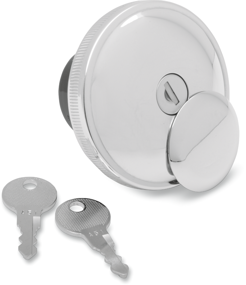 DRAG SPECIALTIES Vented Locking Gas Cap - Harley-Davidson 1982-1996 - Chrome 03-0318A-A - PartsOutlet.com.au