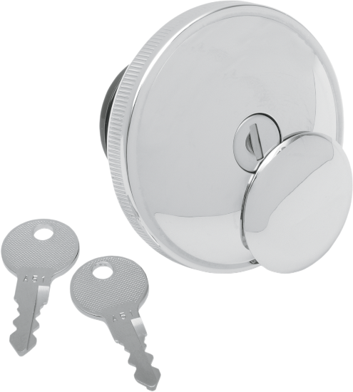 DRAG SPECIALTIES Non-Vented Locking Gas Cap - Harley-Davidson 1982-1995 - Chrome 03-0318A-B - PartsOutlet.com.au