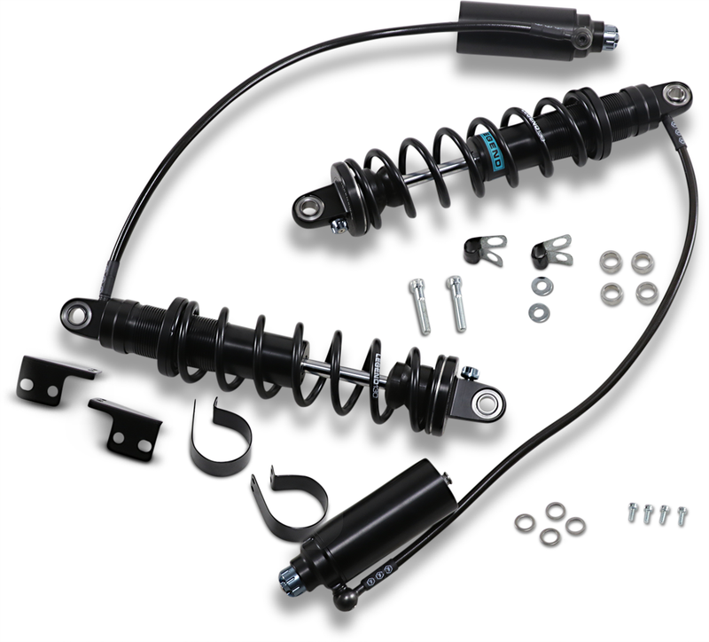LEGEND SUSPENSION REVO ARC Remote Reservoir Shocks - Heavy Duty - Black - 14" - FL '14-'25 - 1310-1889