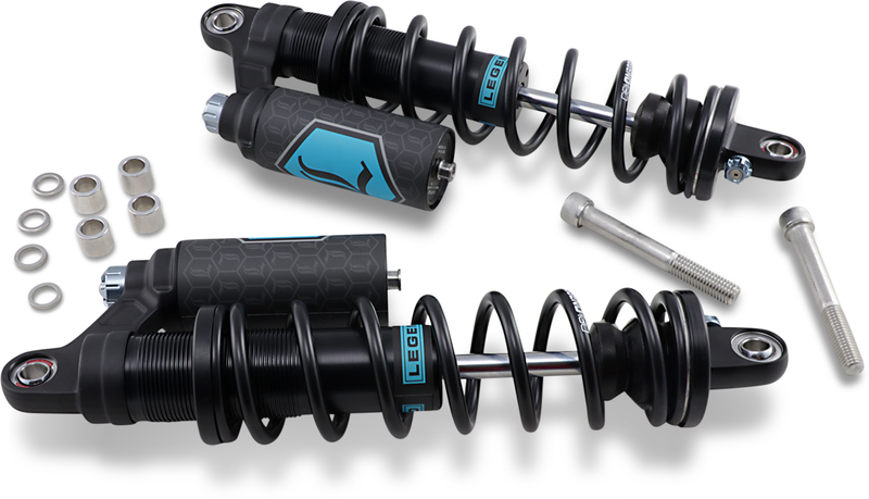 LEGEND SUSPENSION REVO ARC Piggyback Shocks - Heavy Duty - Black - 14" - Dyna '99-'17 - 1310-1893