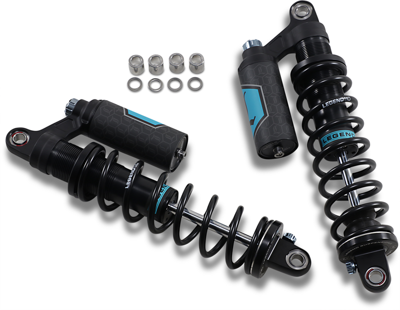 LEGEND SUSPENSION REVO ARC Piggyback Shocks - Heavy Duty - Black - 14" - '04+ Sportster - 1310-1897