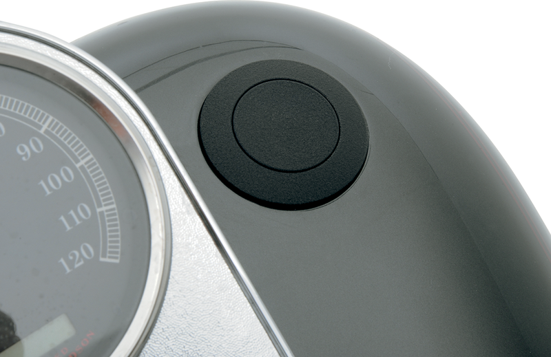 DRAG SPECIALTIES Vented Pop-Up Gas Cap - Harley-Davidson 1982-1996 - Black Wrinkle 03-328B-A - PartsOutlet.com.au