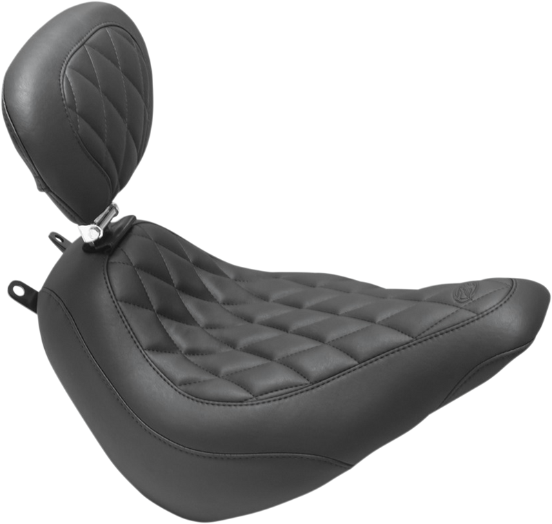 MUSTANG Wide Tripper Seat - Driver's Backrest - Harley-Davidson Heritage / Deluxe 2018+ Diamond 83007 - PartsOutlet.com.au