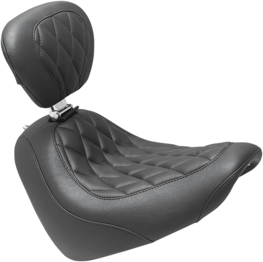 MUSTANG Wide Tripper Seat - Driver's Backrest - Harley-Davidson Fat Bob 2018+ Diamond 83016 - PartsOutlet.com.au