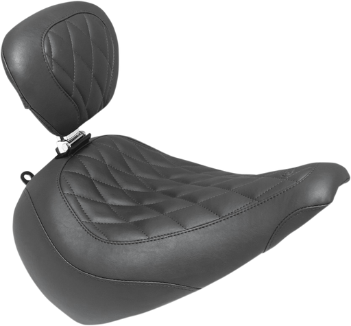 MUSTANG Wide Tripper Seat - Driver's Backrest - Harley-Davidson Fat Boy 2018+ Diamond 83025 - PartsOutlet.com.au