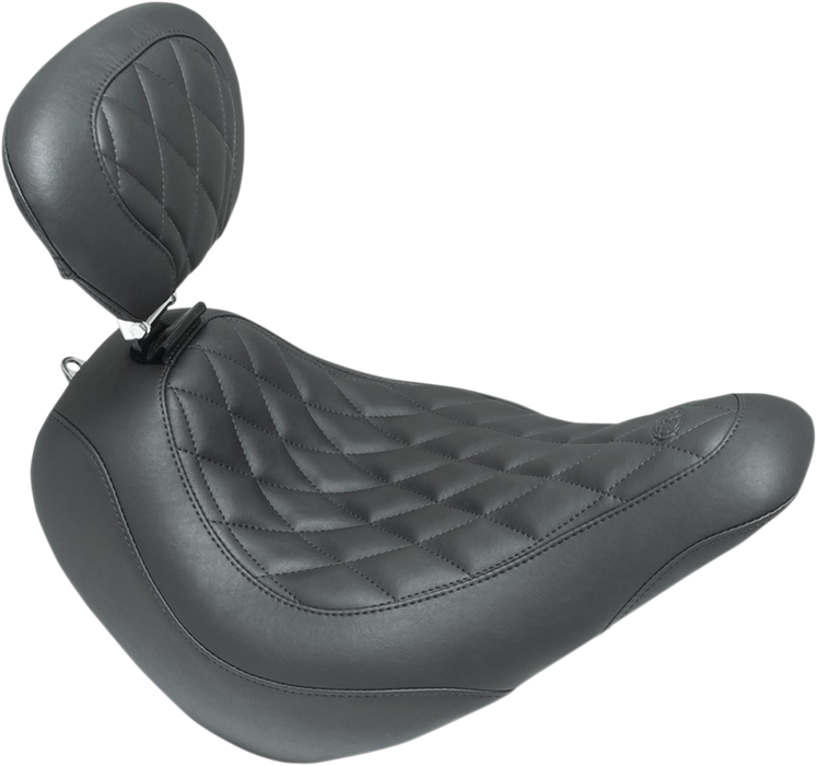 MUSTANG Wide Tripper Seat - Driver's Backrest - Harley-Davidson Low Rider / Sport Glide 2018+ Diamond 83043 - PartsOutlet.com.au