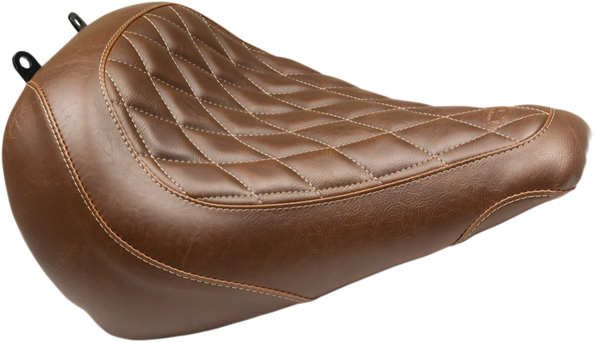 MUSTANG Tripper Solo Seat - Diamond - Harley-Davidson 2018+ Fat Boy - Brown 83023 - PartsOutlet.com.au