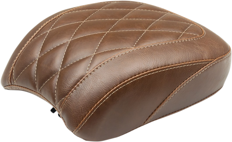 MUSTANG Passenger Seat - Diamond - Brown - Harley-Davidson Low Rider / Sport Glide 2018+ 83042 - PartsOutlet.com.au