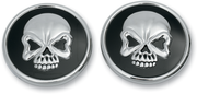 DRAG SPECIALTIES Skull Gas Caps - Screw-In - Harley-Davidson 1984-1996 - Pair 012716 - PartsOutlet.com.au