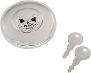 DRAG SPECIALTIES Non-Vented Skull Locking Gas Cap - Harley-Davidson '96-'23 - Chrome 03-0320AS-B - PartsOutlet.com.au