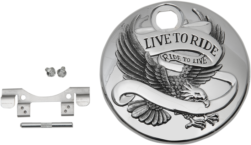 DRAG SPECIALTIES Live to Ride Console Door - Harley-Davidson 1992-2007 - Chrome T22-0150CA - PartsOutlet.com.au