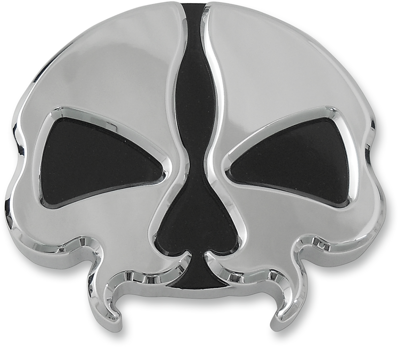DRAG SPECIALTIES Vented Split Skull Gas Cap - Harley-Davidson 1996-2024 - Chrome 78048 - PartsOutlet.com.au