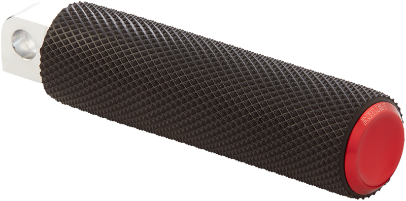ARLEN NESS KNURLED FOOTPEGS, RED - STANDARD MALE MOUNT - 07-938 - PartsOutlet.com.au