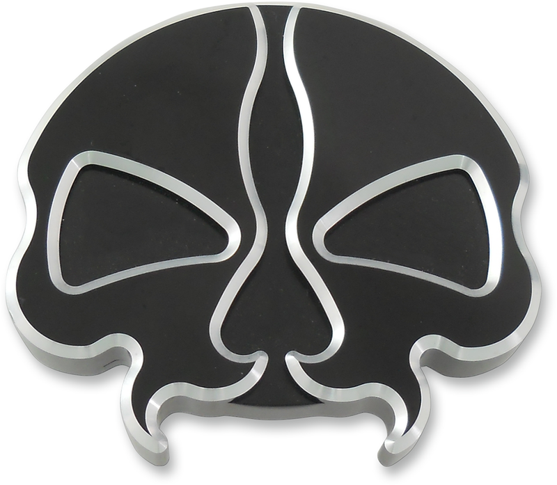 DRAG SPECIALTIES Vented Split Skull Gas Cap - Harley-Davidson 1996-2024 - Black 78048B - PartsOutlet.com.au