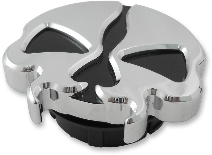 DRAG SPECIALTIES Dummy Split Skull Gas Cap - Harley-Davidson '96-'24 - Chrome 78050 - PartsOutlet.com.au
