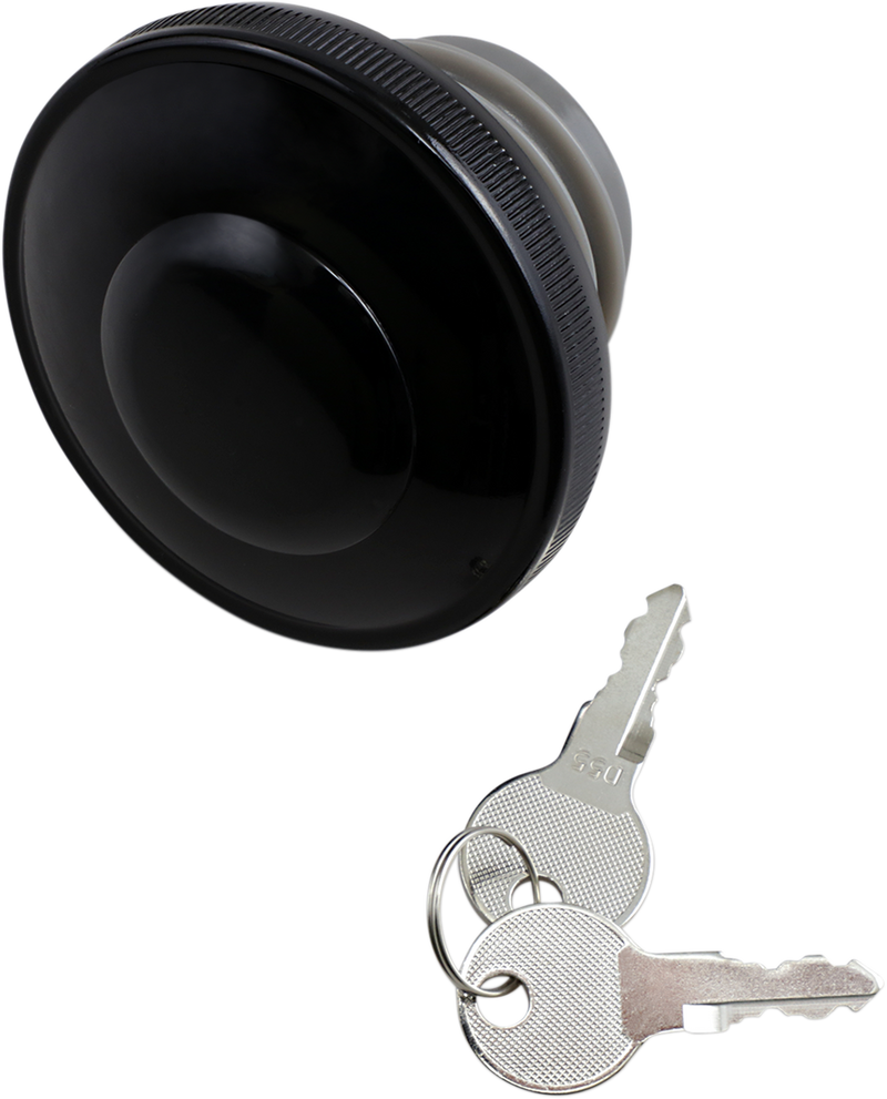 DRAG SPECIALTIES Vented Locking Gas Cap - Harley-Davidson 1996-2023 - Black 03-0320AB-A - PartsOutlet.com.au