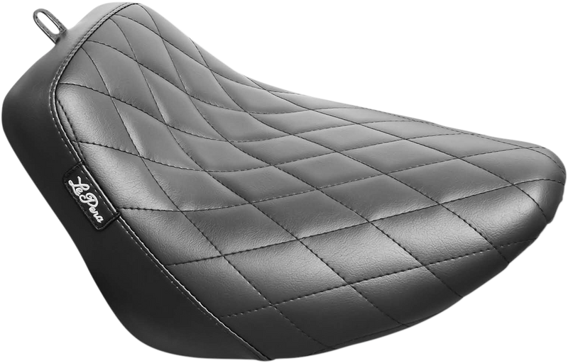 LE PERA Bare Bones Solo Seat With Black Diamond Stitch. Fits Softail Slim & Street Bob 2018up & Standard 2020up - LY-007DM - PartsOutlet.com.au