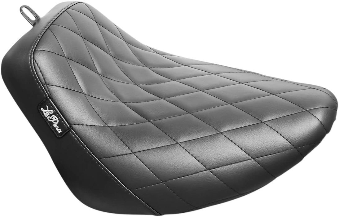 LE PERA Bare Bones Solo Seat With Black Diamond Stitch. Fits Softail Slim & Street Bob 2018up & Standard 2020up - LY-007DM