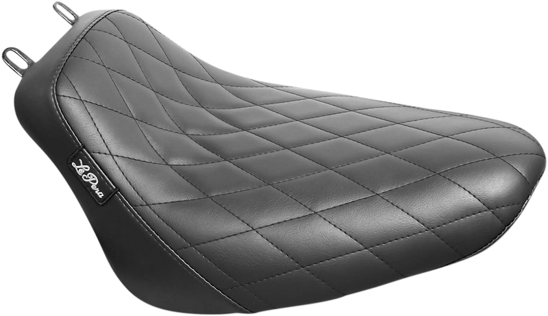 LE PERA Bare Bones Solo Seat With Black Diamond Stitch. Fits Softail Deluxe & Heritage Softail Classic 2018up - LYX-007DM - PartsOutlet.com.au