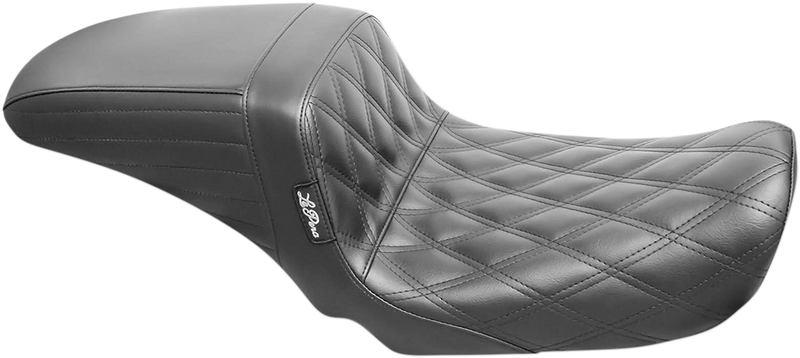 LE PERA Kickflip Dual Seat With Black Double Diamond Stitch. Fits Dyna 2006-2017 - LK-591DD - PartsOutlet.com.au