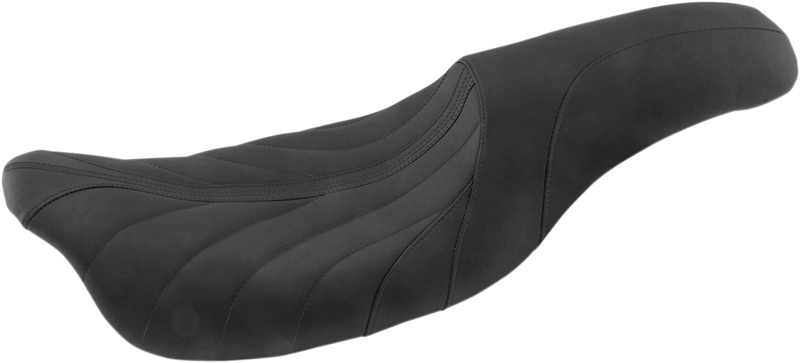 MUSTANG Revere Journey Seat - Gravity - Black - Harley-Davidson FL 2008+ 74112 - PartsOutlet.com.au