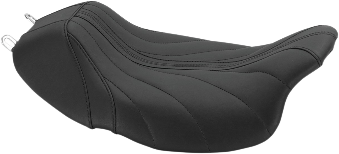 MUSTANG Revere Solo Seat - Gravity - Black - Harley-Davidson FL 2008+ 75059 - PartsOutlet.com.au