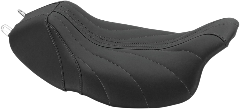 MUSTANG Revere Solo Seat - Gravity - Grey Stitched - Harley-Davidson FL 2008+ 75059GM - PartsOutlet.com.au