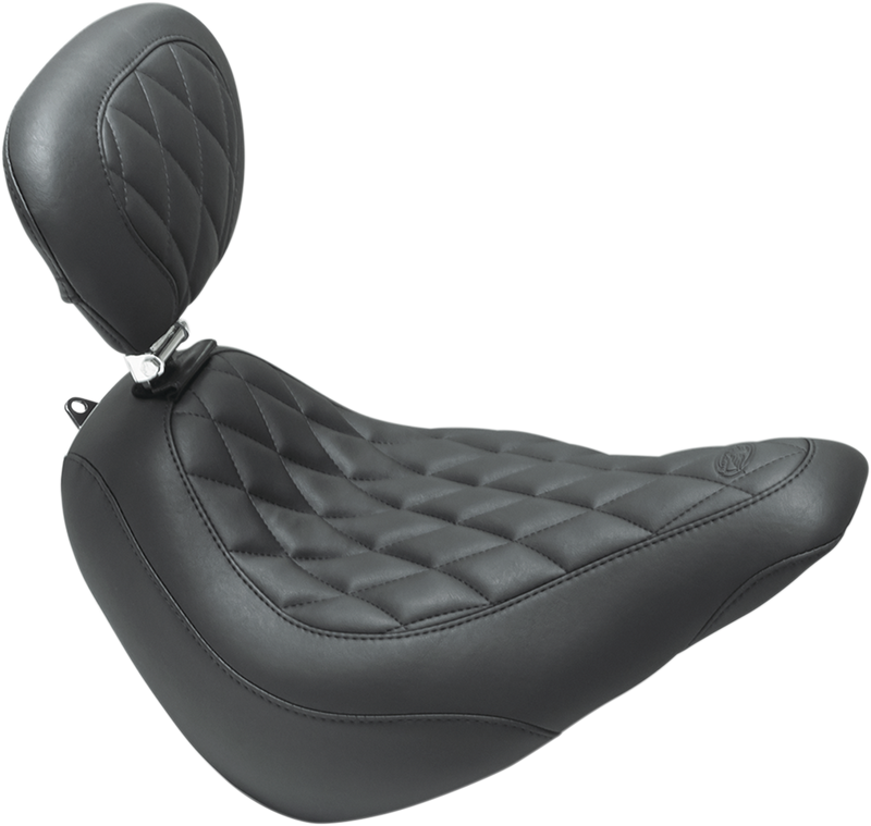 MUSTANG Wide Tripper Seat - Driver's Backrest - Harley-Davidson Slim 2018+ Diamond 83046 - PartsOutlet.com.au