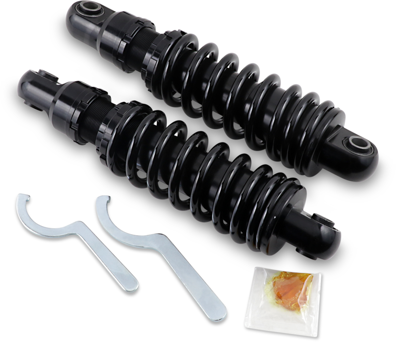 DRAG SHOCKS Premium Shock - Black - 10.5" - Harley-Davidson - Dyna FXD '91-'17 - C16-0148B
