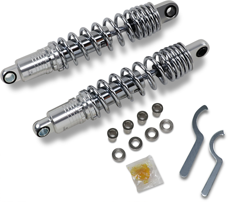 DRAG SHOCKS Premium Ride-Height Adjustable Shocks - Chrome - Heavy Duty - 13.5" - Harley-Davidson - Sportster / FXR '79-'03 - C16-0168NUH