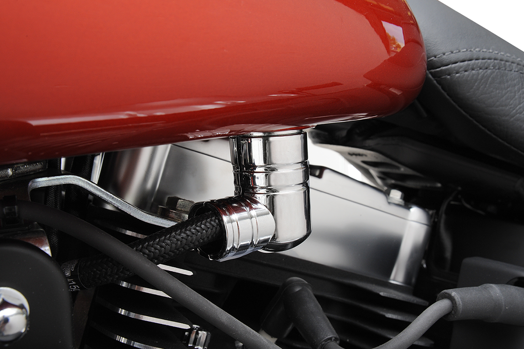DRAG SPECIALTIES EFI Fuel Line Fitting Cover - Harley-Davidson 2002-2020 - Chrome 77315