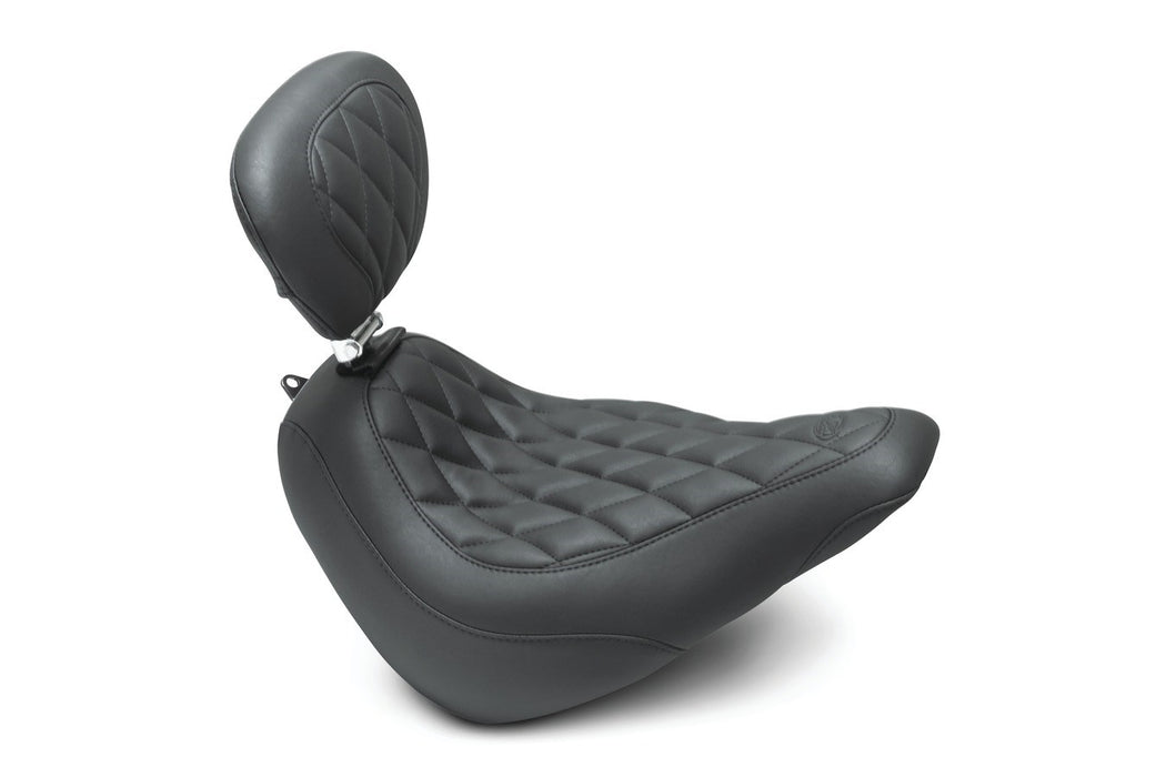 MUSTANG Wide Tripper Seat - Driver's Backrest - Harley-Davidson Street Bob 2018+ Diamond 83034 - PartsOutlet.com.au