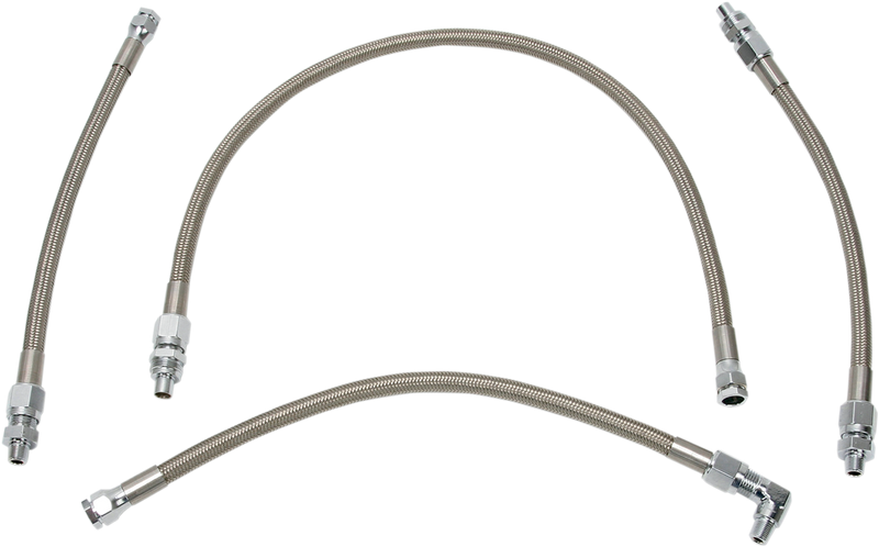 DRAG SPECIALTIES Oil Line Kit - Stainless Steel - Harley-Davidson 1992-1999 - Softail 606002 - PartsOutlet.com.au