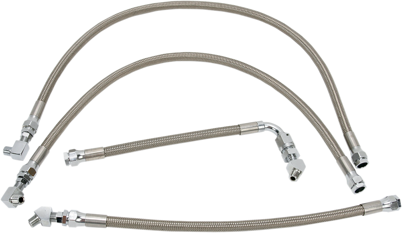 DRAG SPECIALTIES Oil Line Kit - Stainless Steel - Harley-Davidson 1987-1990 - FXR 606003 - PartsOutlet.com.au