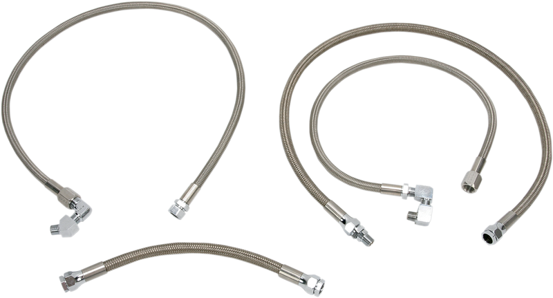 DRAG SPECIALTIES Oil Line Kit - Stainless Steel - Harley-Davidson 1991-1993 - Sportster 606008 - PartsOutlet.com.au
