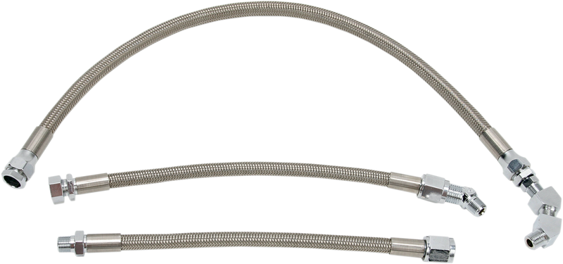 DRAG SPECIALTIES Oil Line Kit - Stainless Steel - Sportster '94-'03 - 606009 - PartsOutlet.com.au
