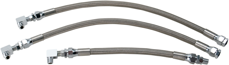 DRAG SPECIALTIES Oil Line Kit - Stainless Steel - Harley-Davidson 1992-1998 - Dyna 606100 - PartsOutlet.com.au