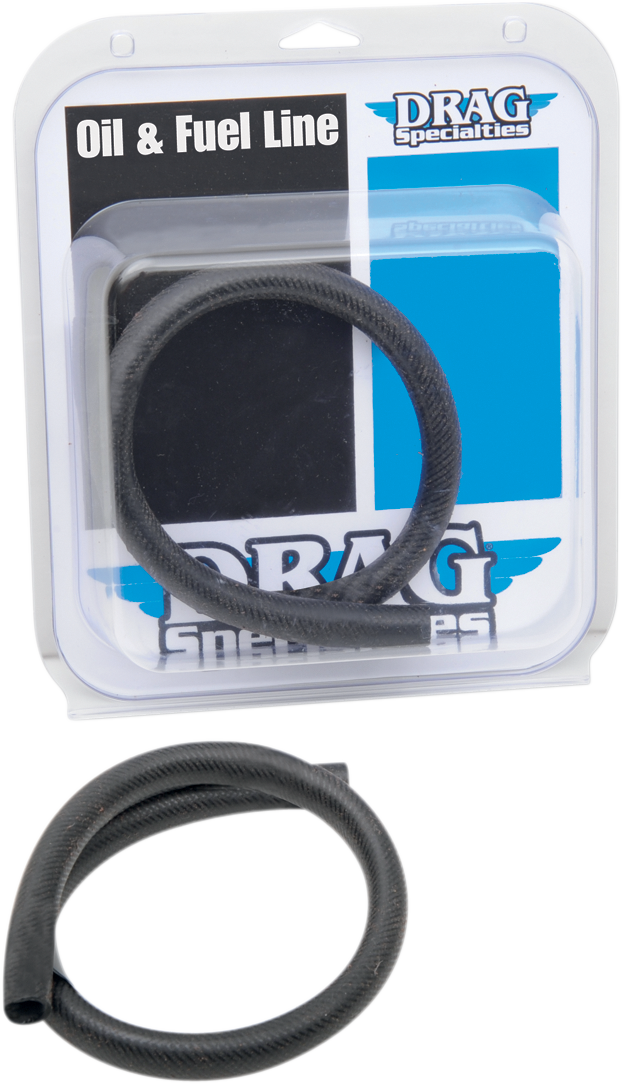 DRAG SPECIALTIES Oil Line - Black - 1/2" - 24" - 2' - DOH-0122