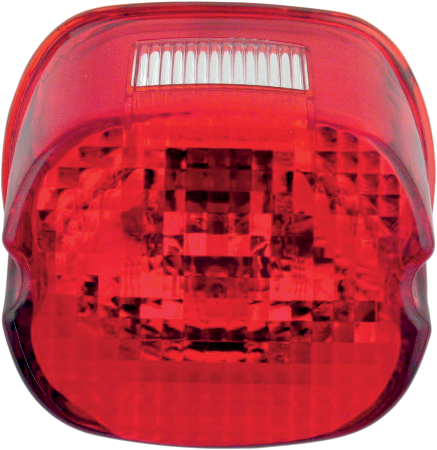 DRAG SPECIALTIES Laydown Taillight Lens - Harley-Davidson 1999-2006 - Red 12-0402C - PartsOutlet.com.au