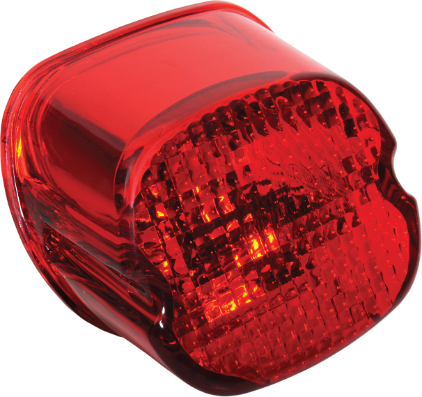 DRAG SPECIALTIES Taillight Lens - Bottom Tag Window - Harley-Davidson 1999-2003 - Red 12-0402D - PartsOutlet.com.au