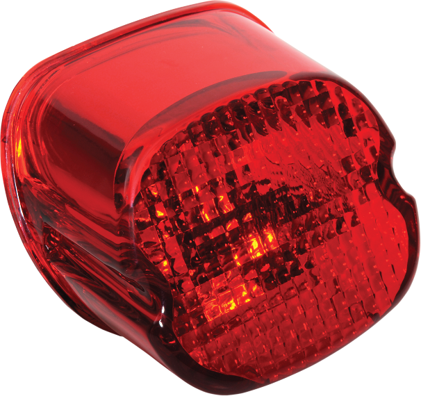 DRAG SPECIALTIES Taillight Lens - Bottom Tag Window - Harley-Davidson 1999-2003 - Red 12-0402D