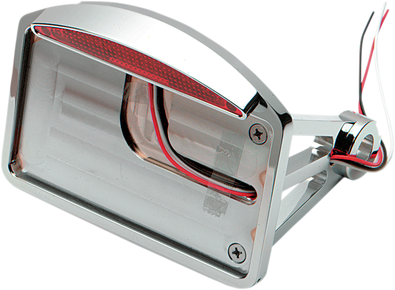 DRAG SPECIALTIES Side Mount Taillight/License Plate Mount - Flat Horizontal - Harley-Davidson 1986-1999 - Half-Moon 28-6042LEDBX1 - PartsOutlet.com.au